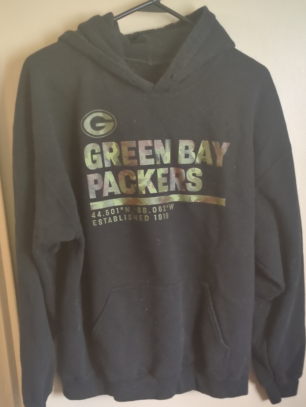 Men's Black Green Bay Packers Hoodie